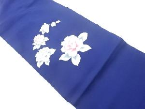 塩瀬手描き花葉模様名古屋帯